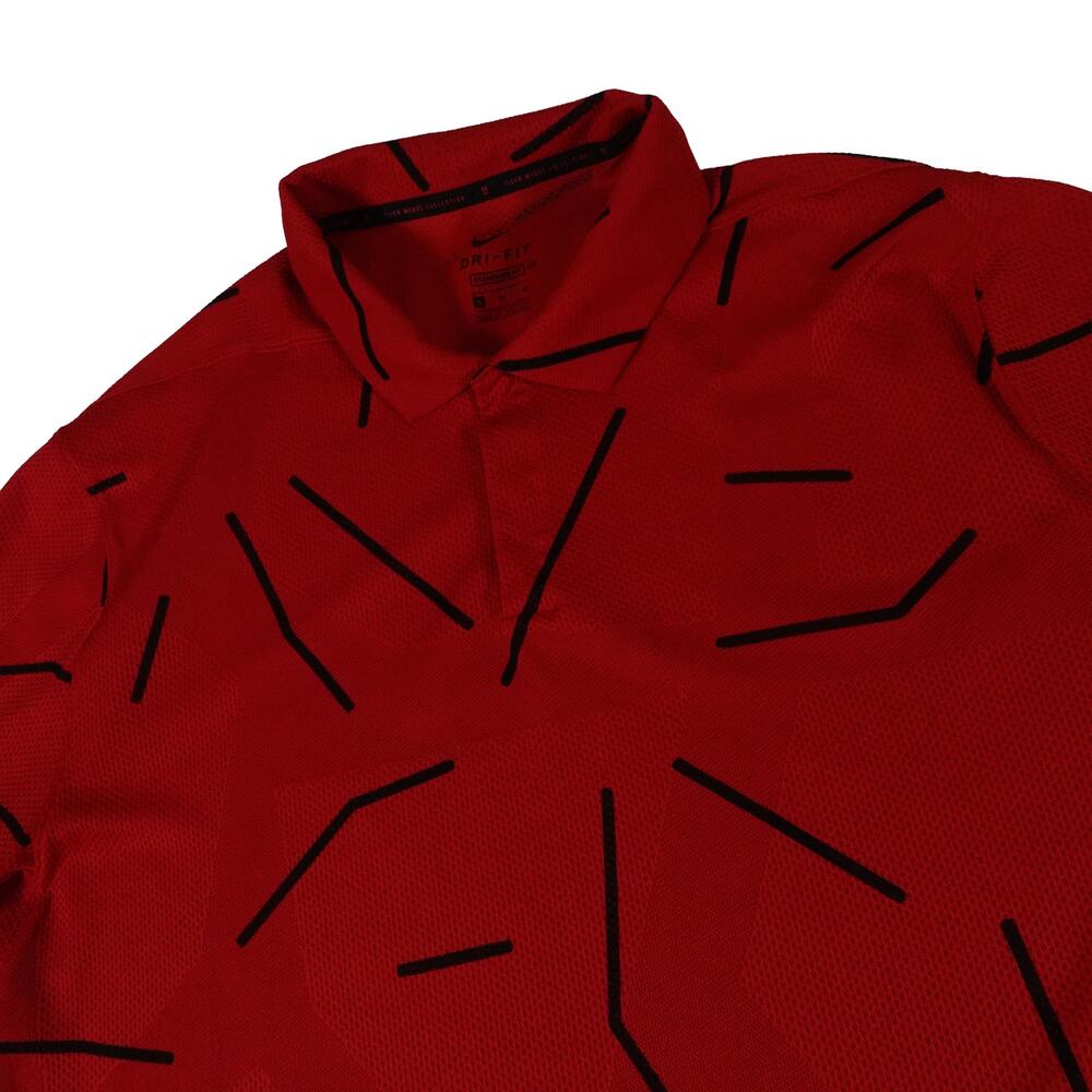 Tiger Woods Nike Vintage Geometric Exact Specifications Sunday Red Polo Men's XL